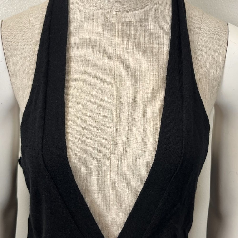 J PARK BLACK CASHMERE LONG VEST S - Picture 4 of 14